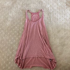MOSSIMO red and white striped flowey tank top